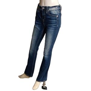 MISS ME WOMEN'S  MID-RISE  BOOT CUT DENIM JEANS  SIZE 28